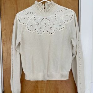 & Other Stories Wool Blend Scalloped Sweater